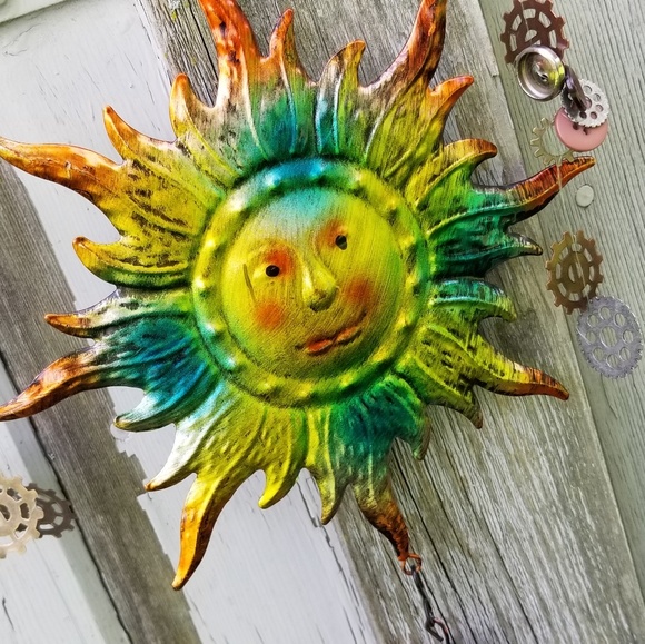 Sun Windchime Garden Wall ArT Hanging - Picture 3 of 4